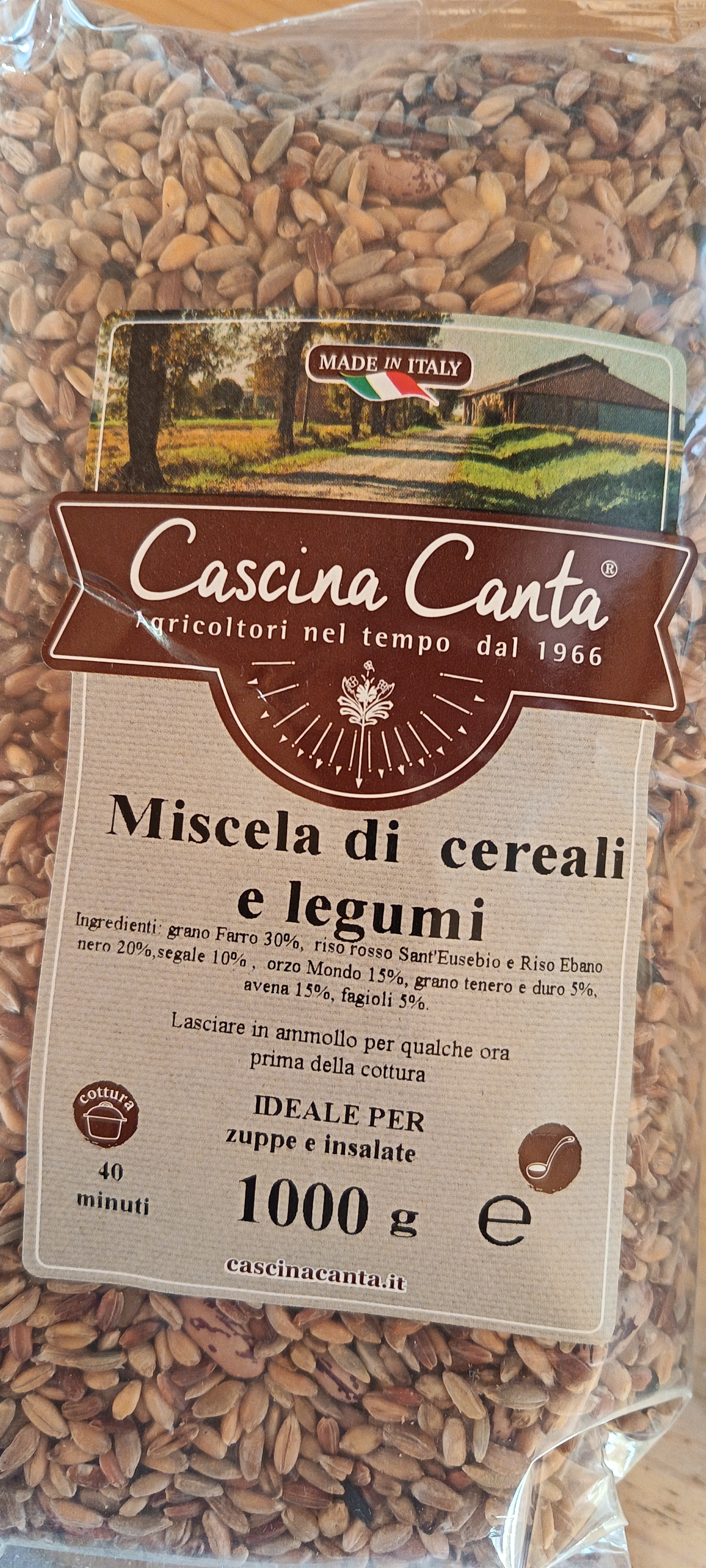 Miscela di cereali e legumi Cascina Canta